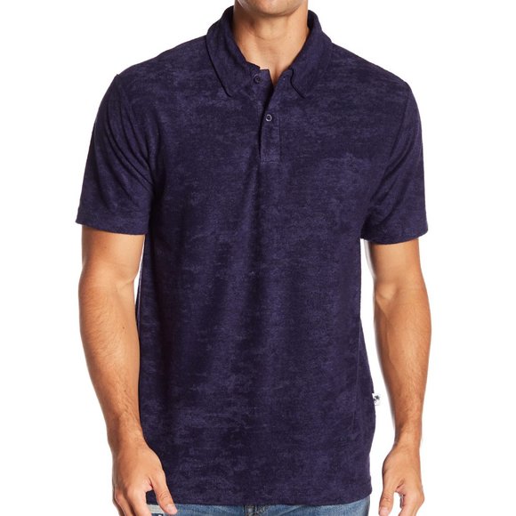 Trunks Surf and Swim CO. Other - Trunks David Navy Blue Terry Polo Tee Shirt L XXL